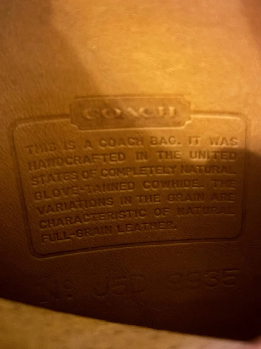 EUC Vintage Coach Hadley Zip Crossbody Bag Glove-Tanned Cowhide Leather Tan Mini
